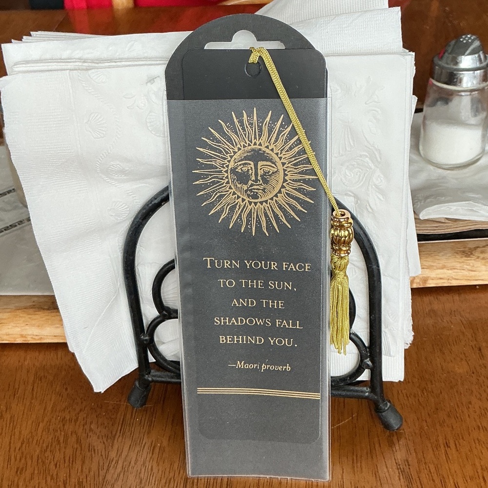 Gold Sun Bookmark with Tassel